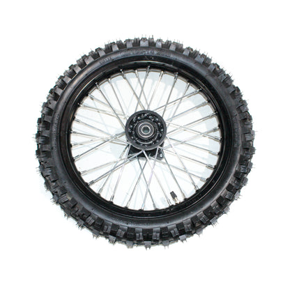 BLACK 15mm Axle 60/100 - 14 14&quot; Inch Front Wheel Rim Tyre Tire PIT PRO Dirt Bike