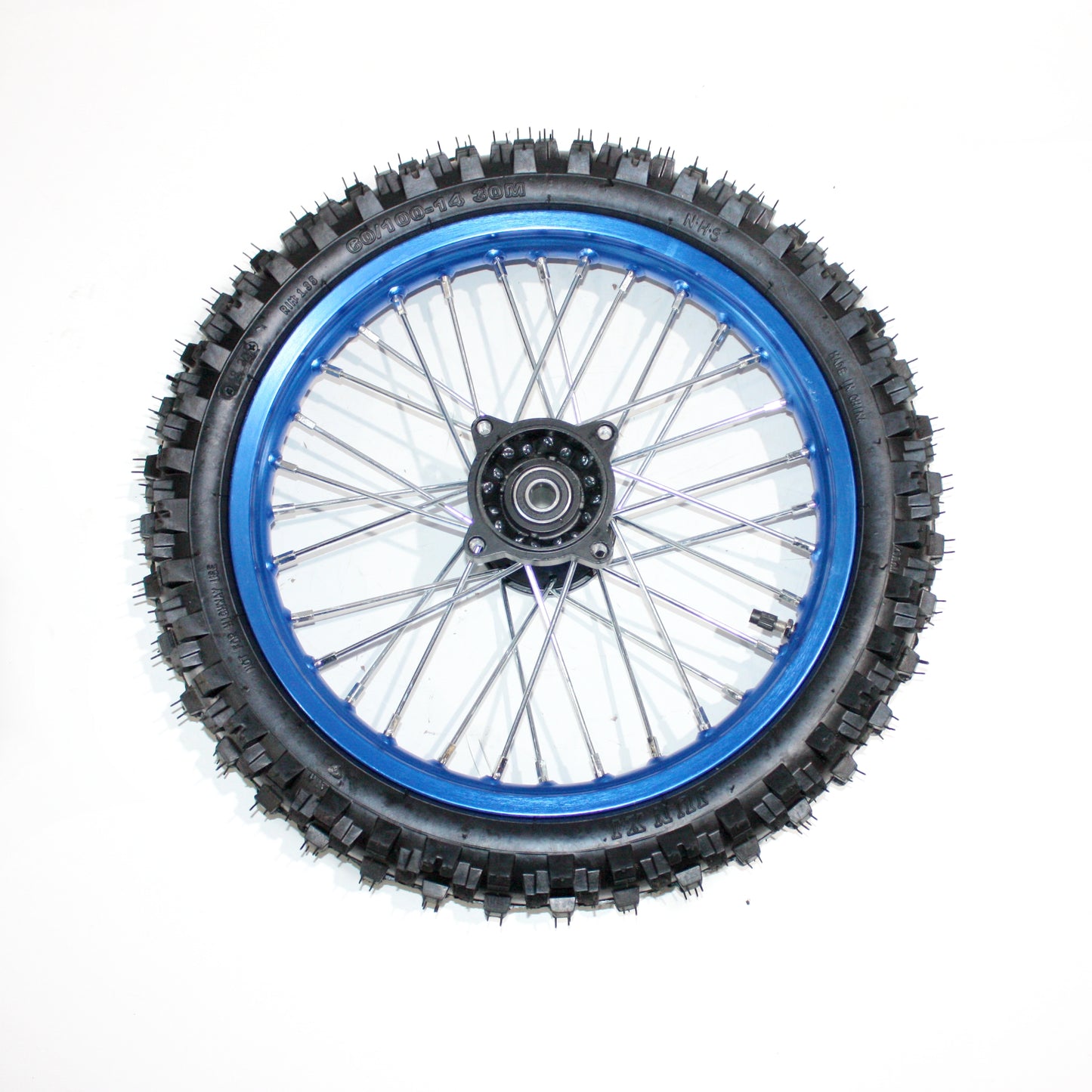 BLUE 15mm 14 Inch Front + 12 Inch Rear Wheel Rim Tyre Tire PIT PRO Dirt Bike