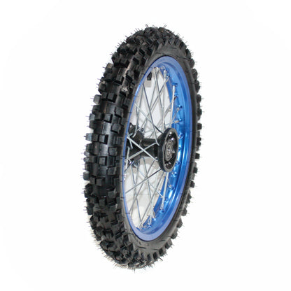 BLUE 15mm 14 Inch Front + 12 Inch Rear Wheel Rim Tyre Tire PIT PRO Dirt Bike