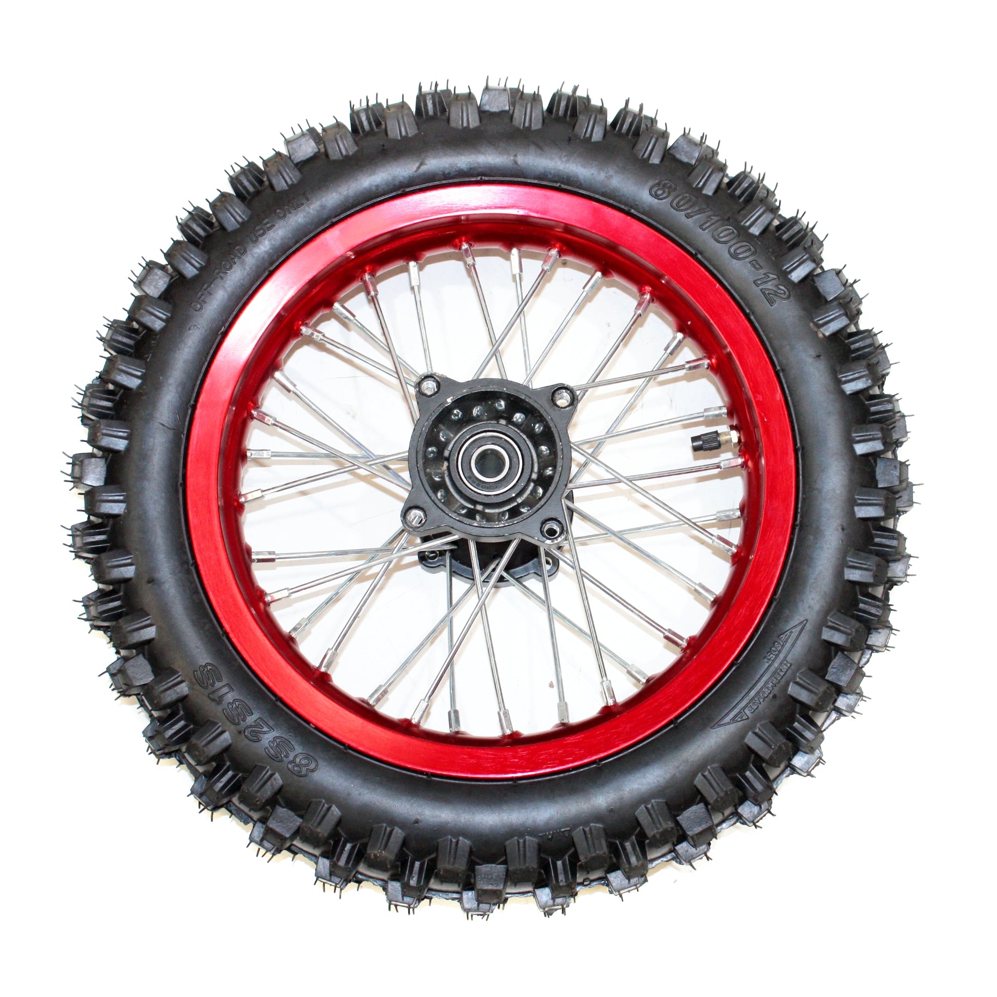 RED 15mm Axle 3.00 - 12 12&quot; Inch Rear Wheel Rim Tyre Tire PIT PRO Dirt Bike