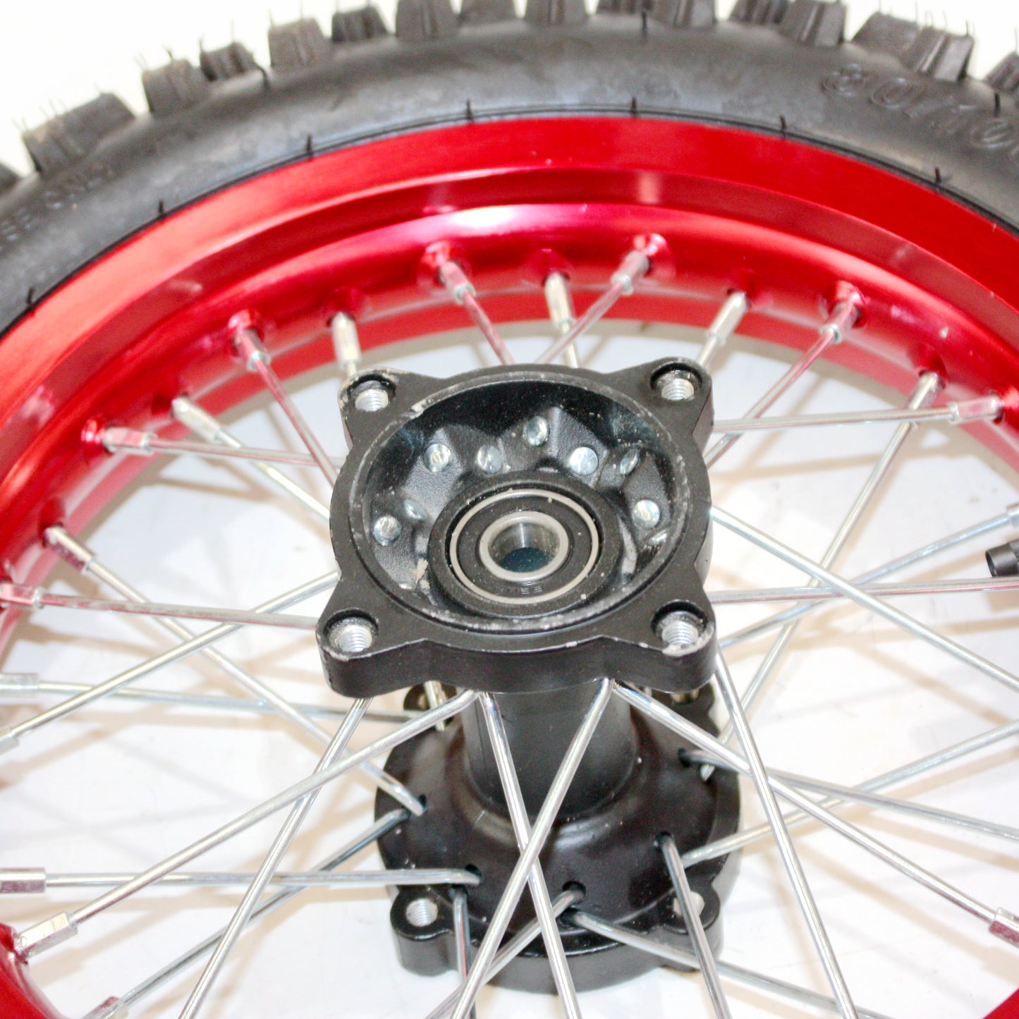 RED 15mm Axle 3.00 - 12 12&quot; Inch Rear Wheel Rim Tyre Tire PIT PRO Dirt Bike