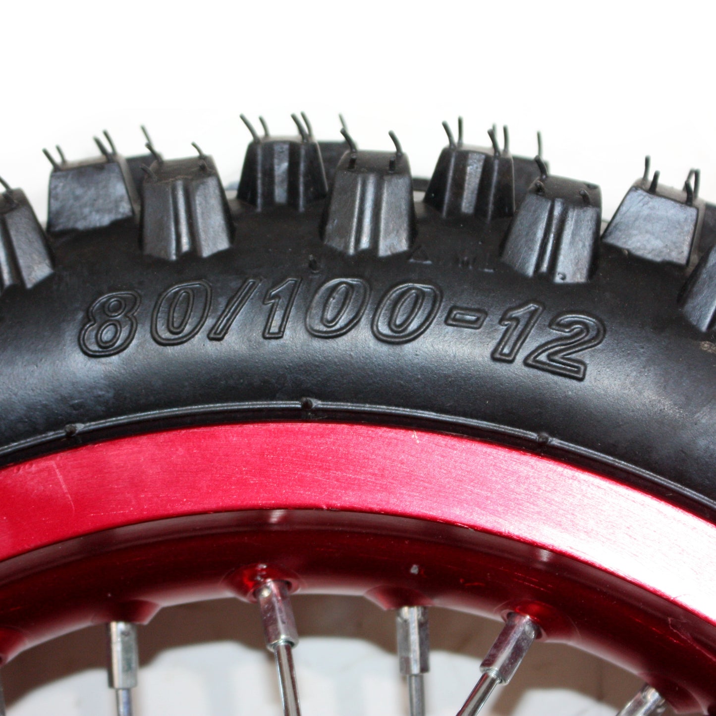 RED 15mm Axle 3.00 - 12 12&quot; Inch Rear Wheel Rim Tyre Tire PIT PRO Dirt Bike