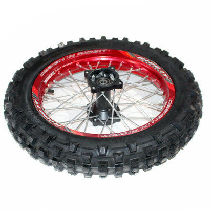 RED 15mm 17 Inch Front 14 inch Alloy Rear Wheel Rim Tyre Tire PIT Dirt Bike