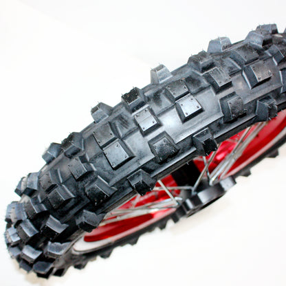 RED 15mm 17 Inch Front 14 inch Alloy Rear Wheel Rim Tyre Tire PIT Dirt Bike