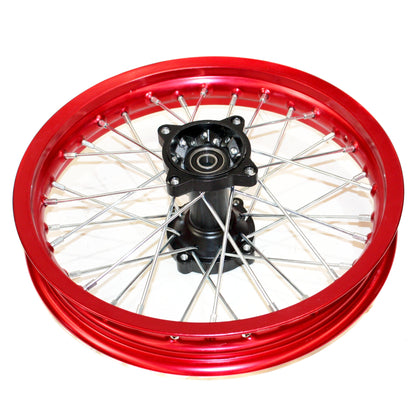 RED 90/100 - 14 14&quot; Inch Alloy Rear Back Wheel Rim PIT Trail Bigfoot Dirt Bike