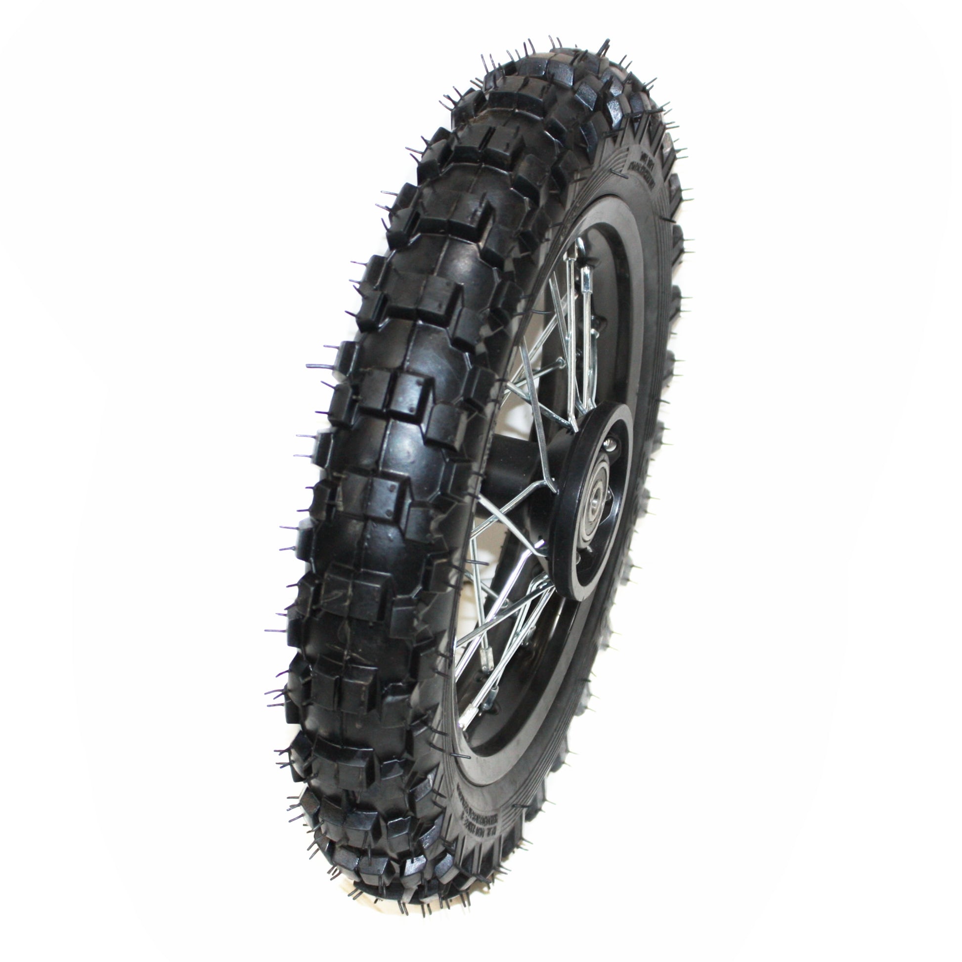 BLACK 2.50 - 10 10&quot; Inch Front Wheel Rim + Knobby Tyre Tire PIT PRO Dirt Bike