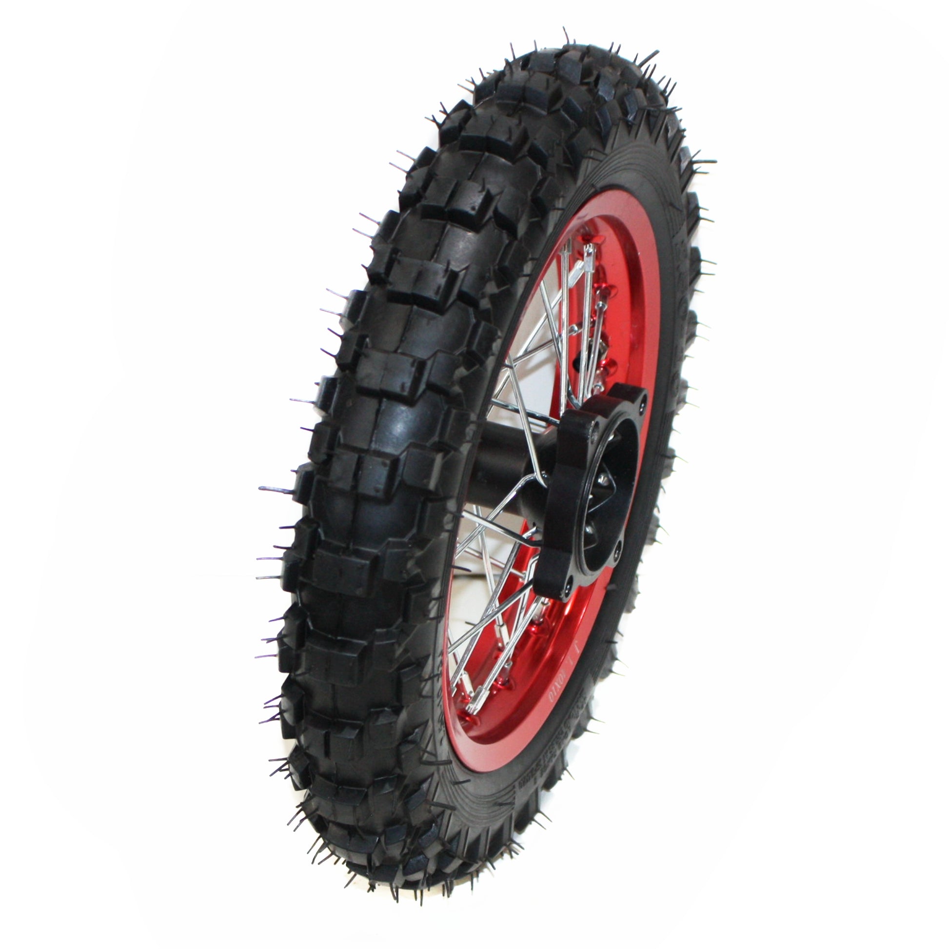 RED 2.50 - 10 10&quot; Inch Front Wheel Rim Knobby Tyre Tire PIT PRO Trail Dirt Bike