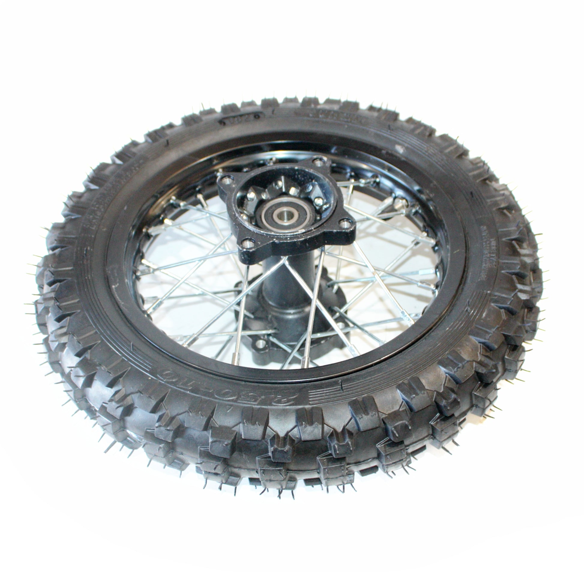 BLACK 15mm Axle 2.50 - 10 10&quot; Inch Rear Wheel Rim + Tyre Tire PIT PRO Dirt Bike