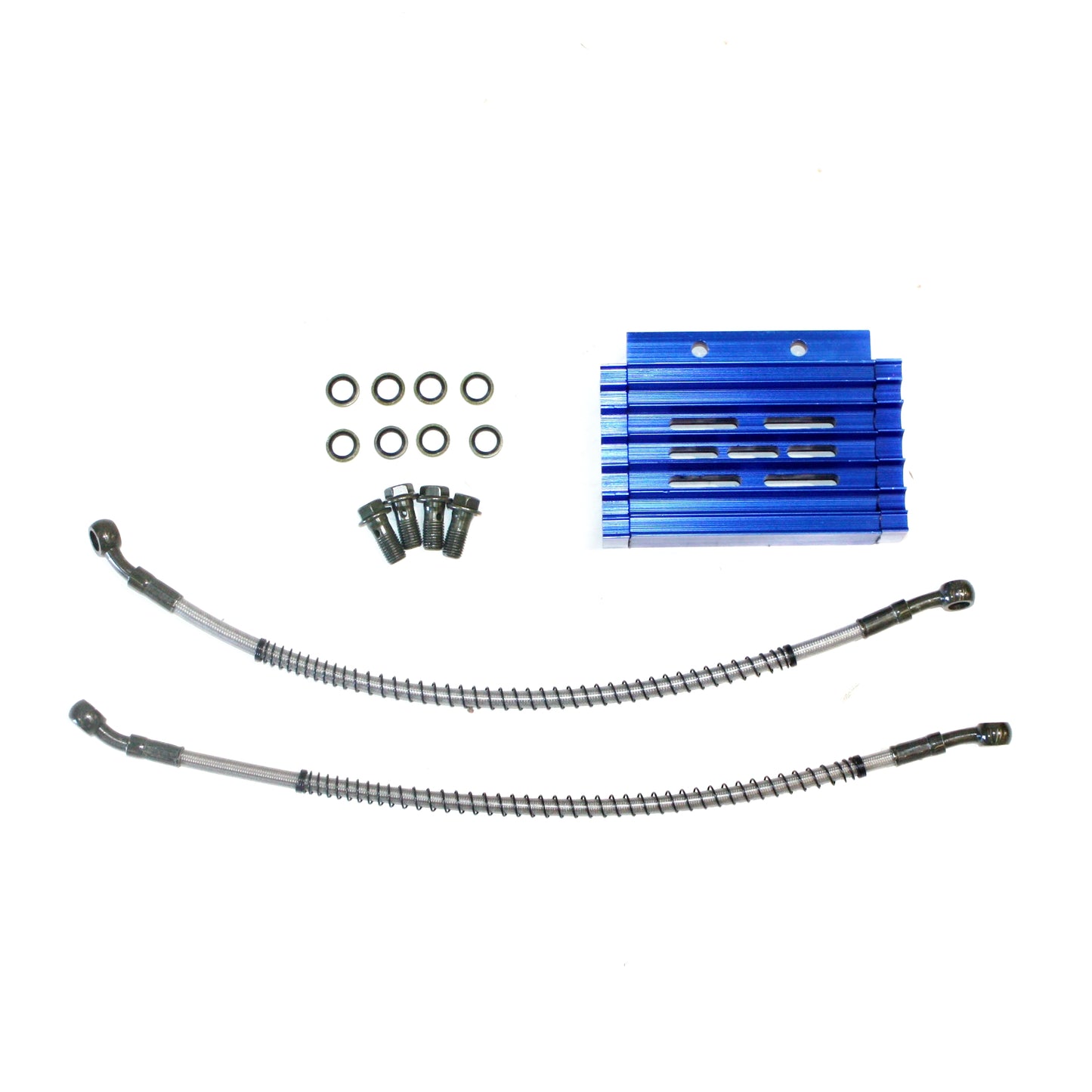 BLUE CNC Engine Oil Cooler Kit Radiator 125cc 140 150cc PIT PRO Trail Dirt Bike