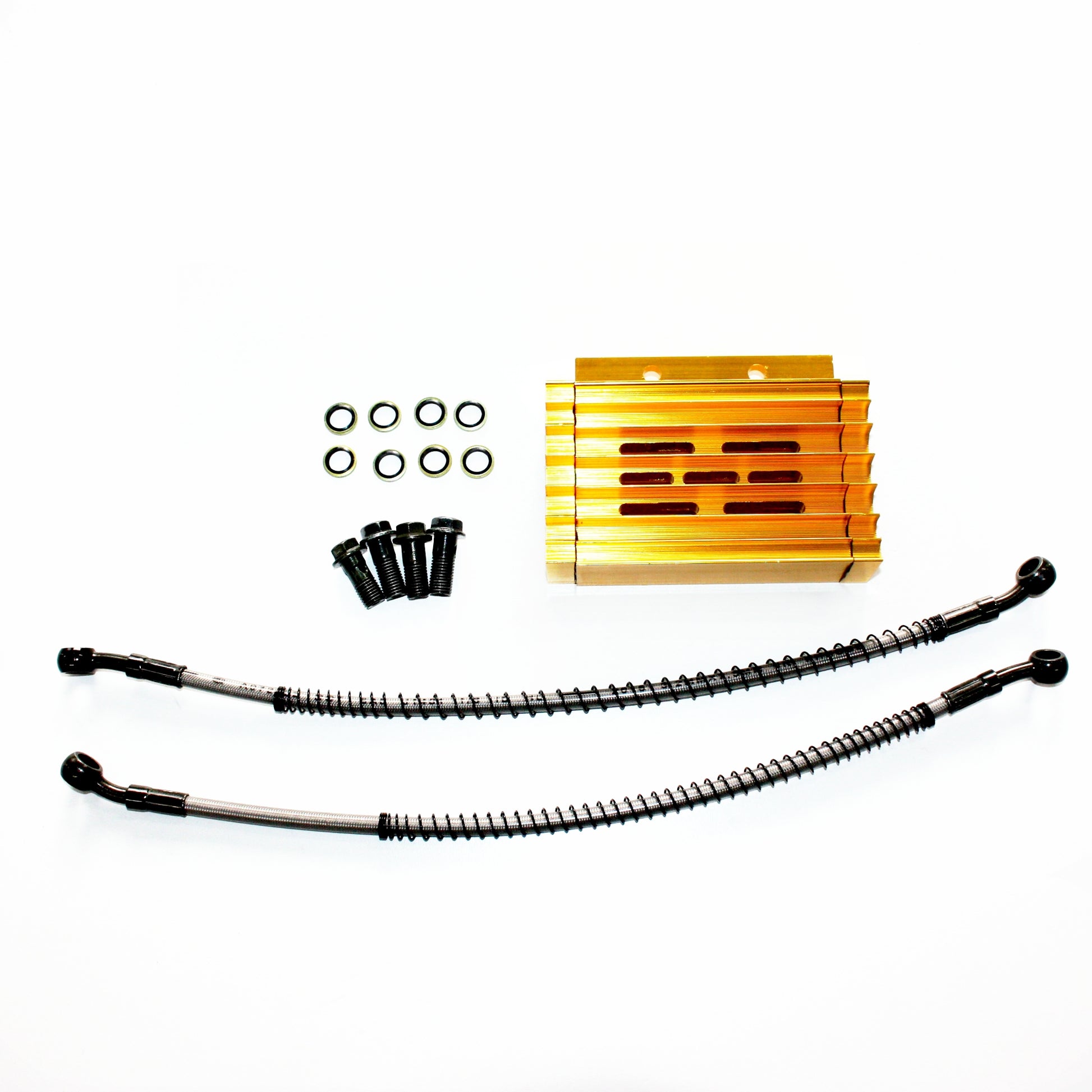 GOLD CNC Engine Oil Cooler Kit Radiator 140cc 150cc PIT PRO Trail Dirt Bike