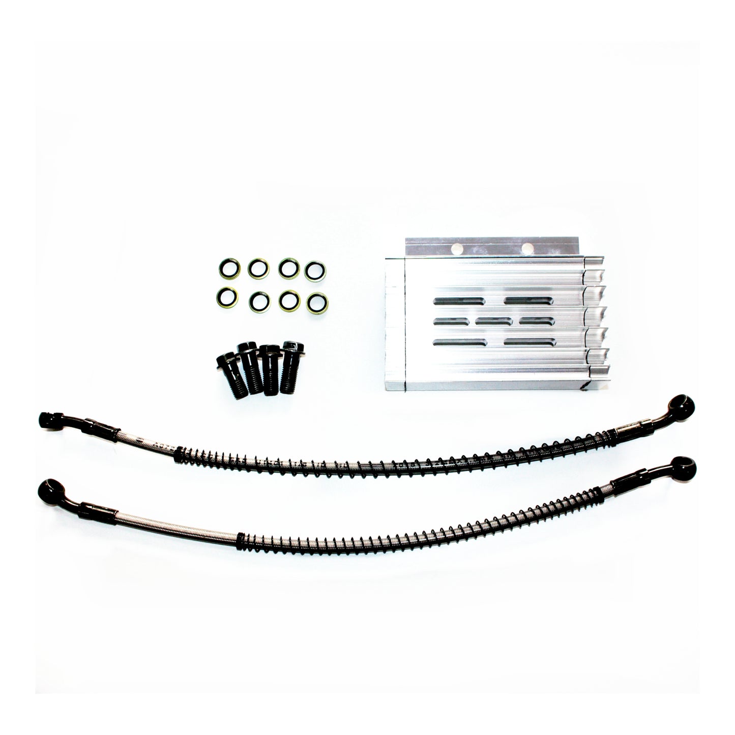 SILVER CNC Engine Oil Cooler Kit Radiator 140cc 150cc PIT PRO Trail Dirt Bike