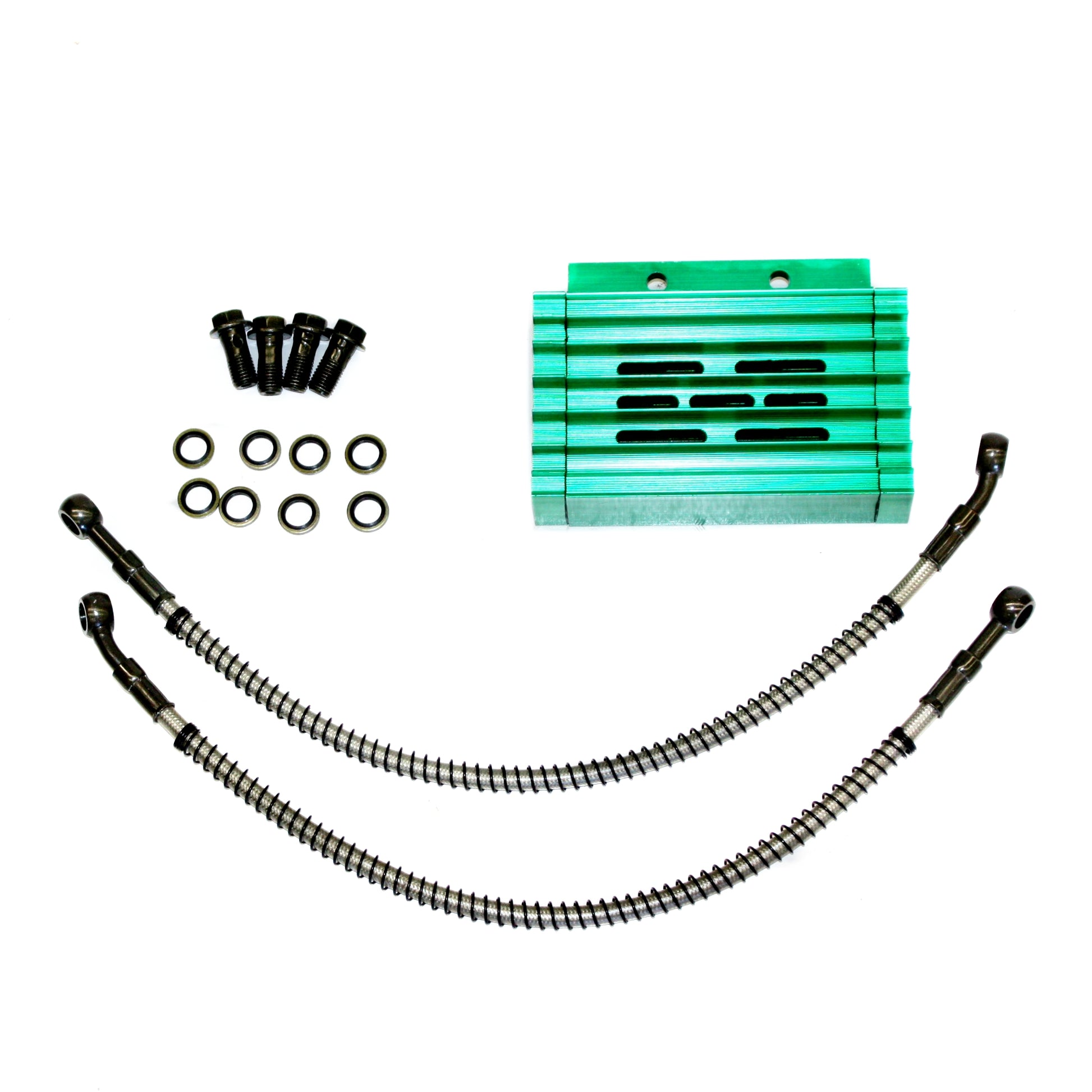 GREEN CNC Engine Oil Cooler Kit Radiator 140cc 150cc 160cc PIT PRO Trail Dirt Bike