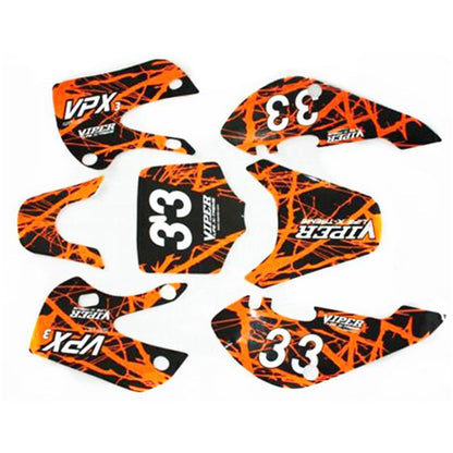 3M VPX33 VIPER Decal Graphic Sticker Kit KLX110 Style Fairing PIT PRO Dirt Bike