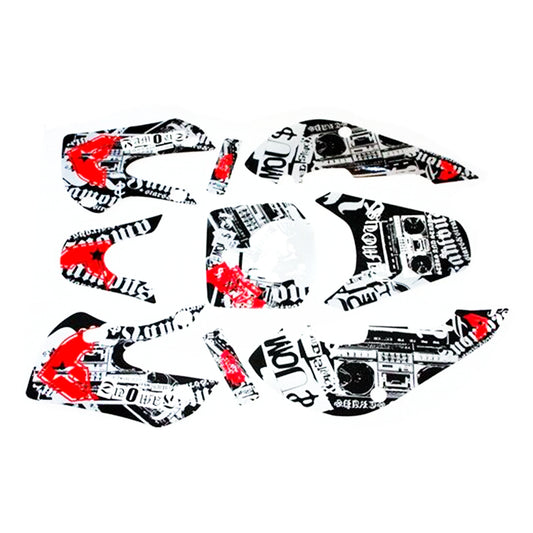 3M FAMOUS Decals Graphic Stickers Kit KLX 110 Style Fairing PIT PRO Dirt Bike