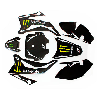 3M MONSTER Decals Graphics Sticker Kit TTR110 Style Fairing PIT PRO Dirt Bike