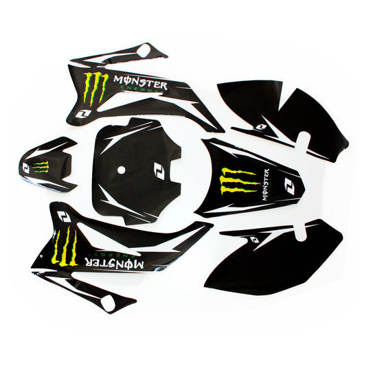 3M MONSTER Decals Graphics Sticker Kit TTR110 Style Fairing PIT PRO Dirt Bike