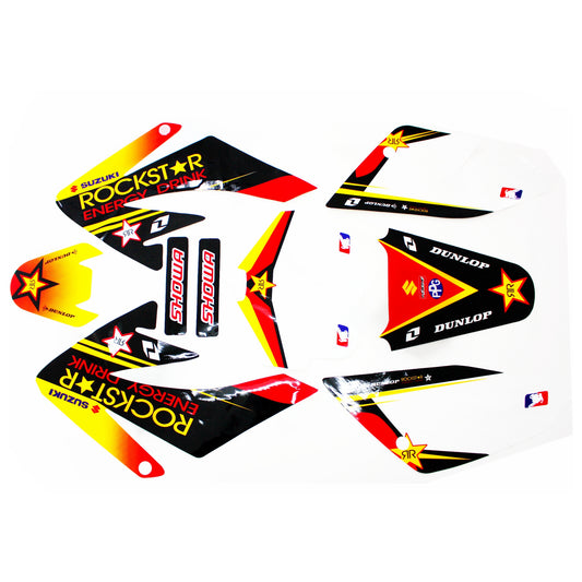 ROCKSTAR Decals Graphics Sticker Kit CRF70 Style Fairing PIT PRO Trail Dirt Bike