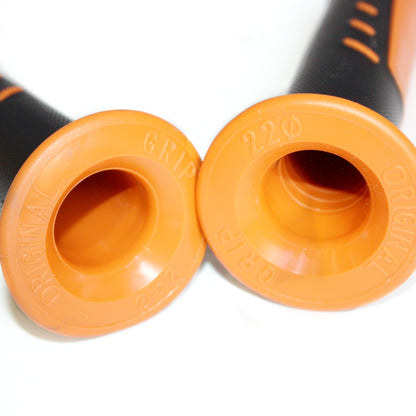 Orange SHARK 24mm 22mm Handle Bar Throttle Hand Grips PIT PRO Trail Dirt Bike