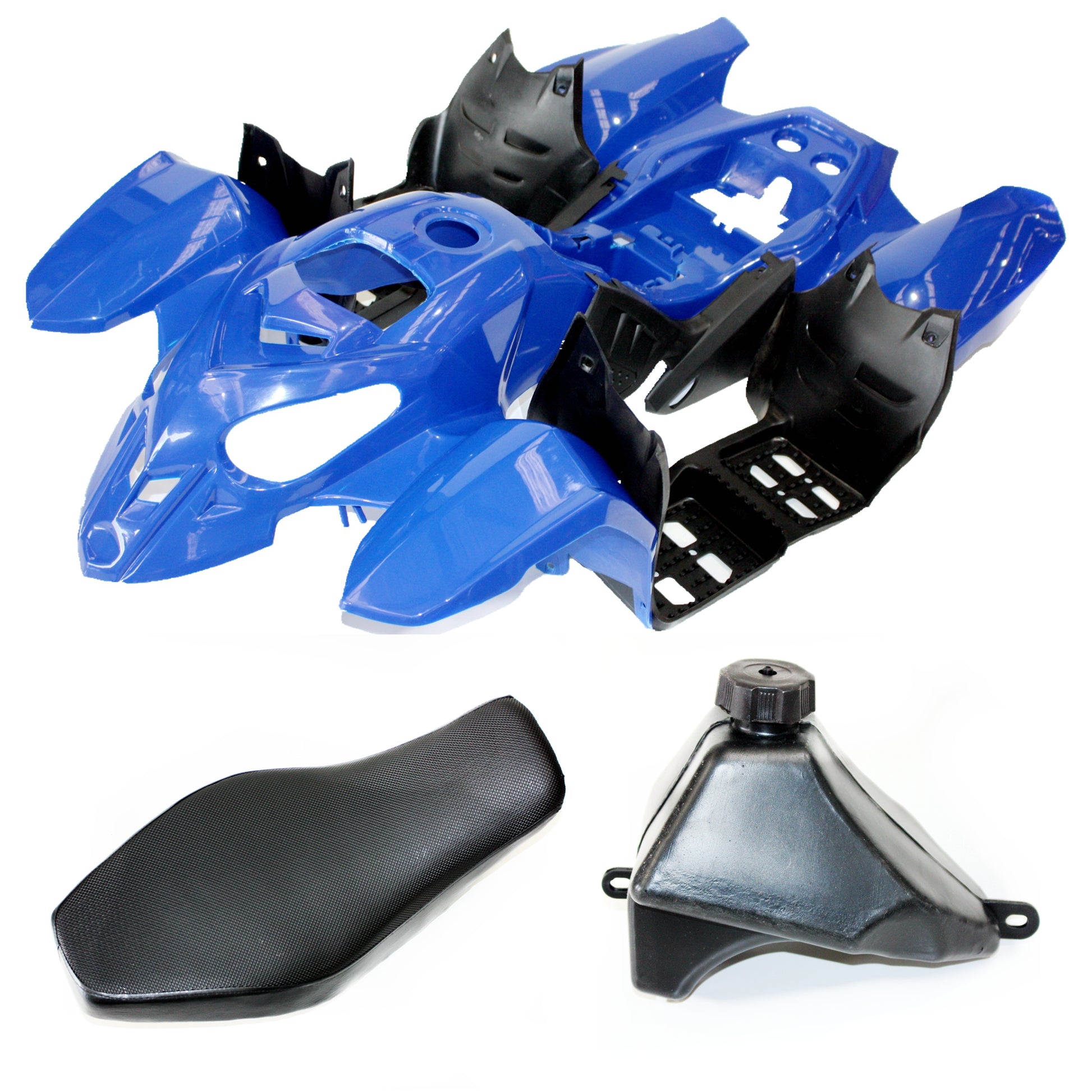 BLUE Plastics Fairing Fender Guards Kit Seat Fuel Tank 125cc Quad Dirt Bike ATV