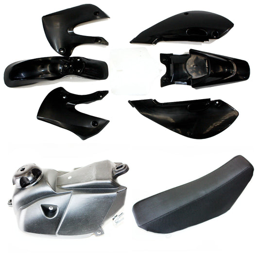 BK KLX110 Plastics Fairing Fender Kit Seat Fuel Tank 125cc PIT Dirt BigFoot Bike