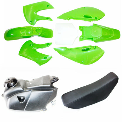 GRN KLX110 Plastic Fairing Fender Kit Seat Fuel Tank 125cc PIT Dirt BigFoot Bike