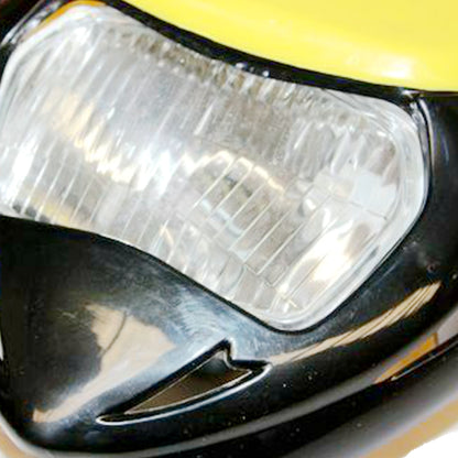 YELLOW BLACK Rec Reg Head Light Lamp + Strip PIT Trail Dirt Motrocycle Motorcross Bike