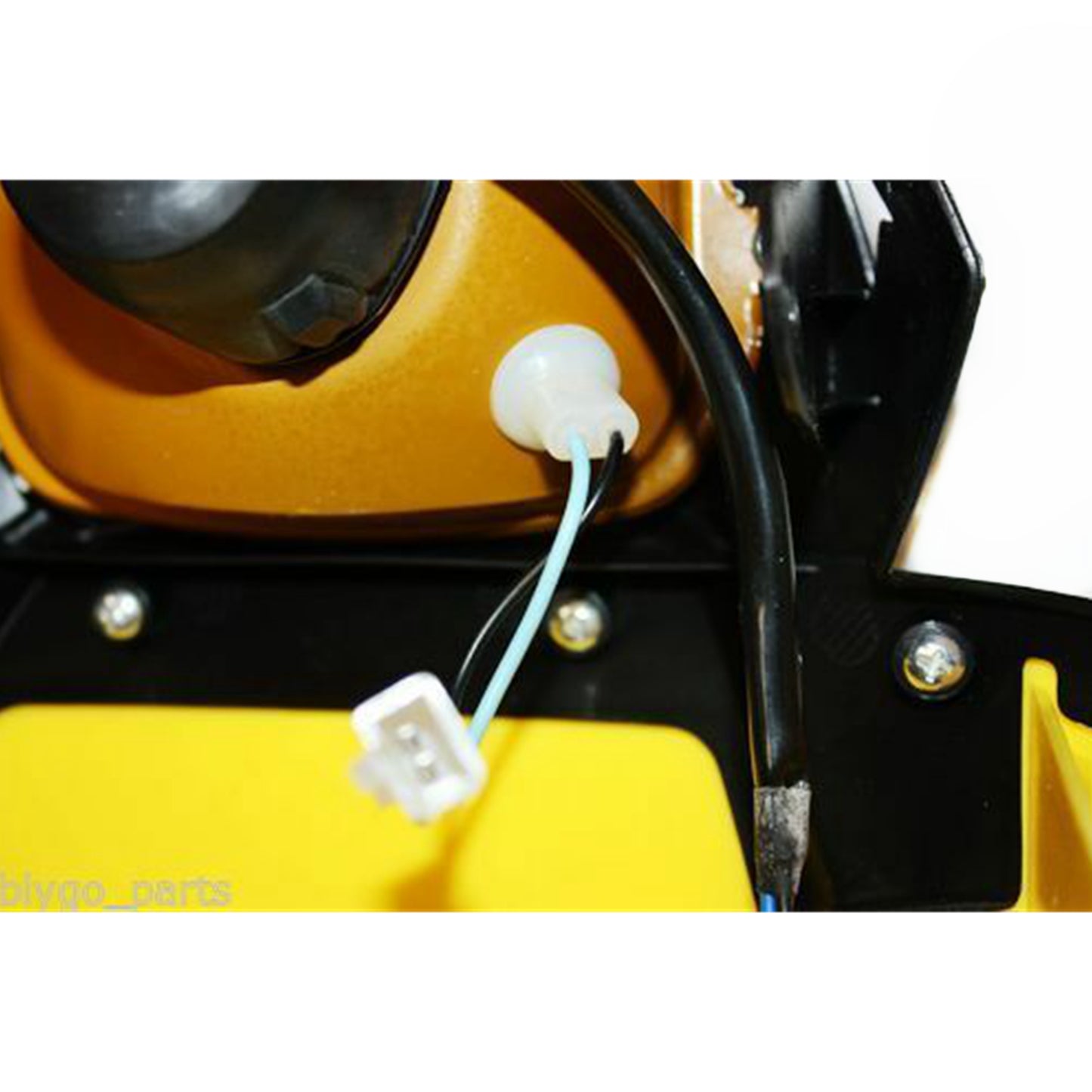 YELLOW BLACK Rec Reg Head Light Lamp + Strip PIT Trail Dirt Motrocycle Motorcross Bike