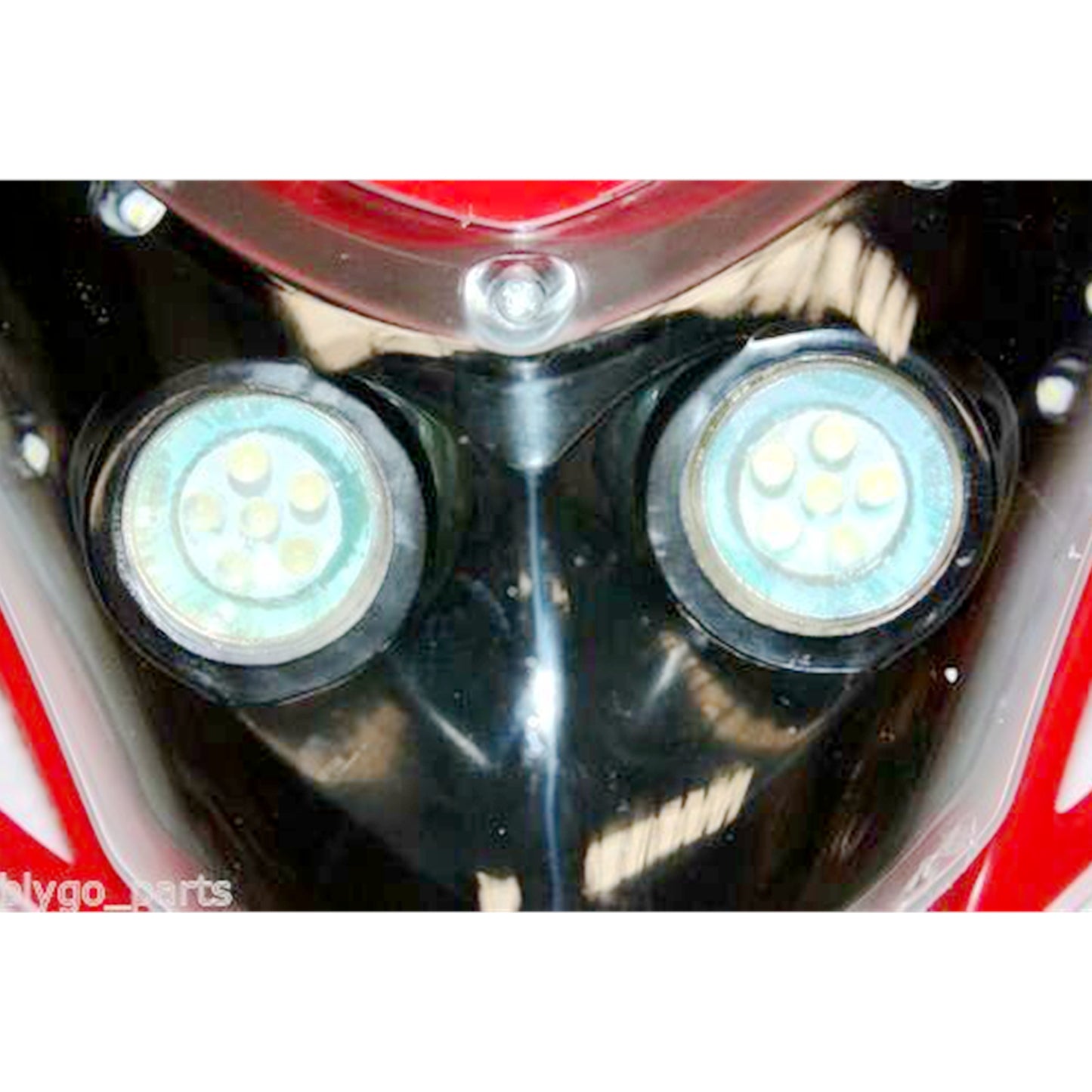 RED Rec Reg LED Head Light Lamp+ Strip PIT Trail Dirt Motrocycle Motorcross Bike