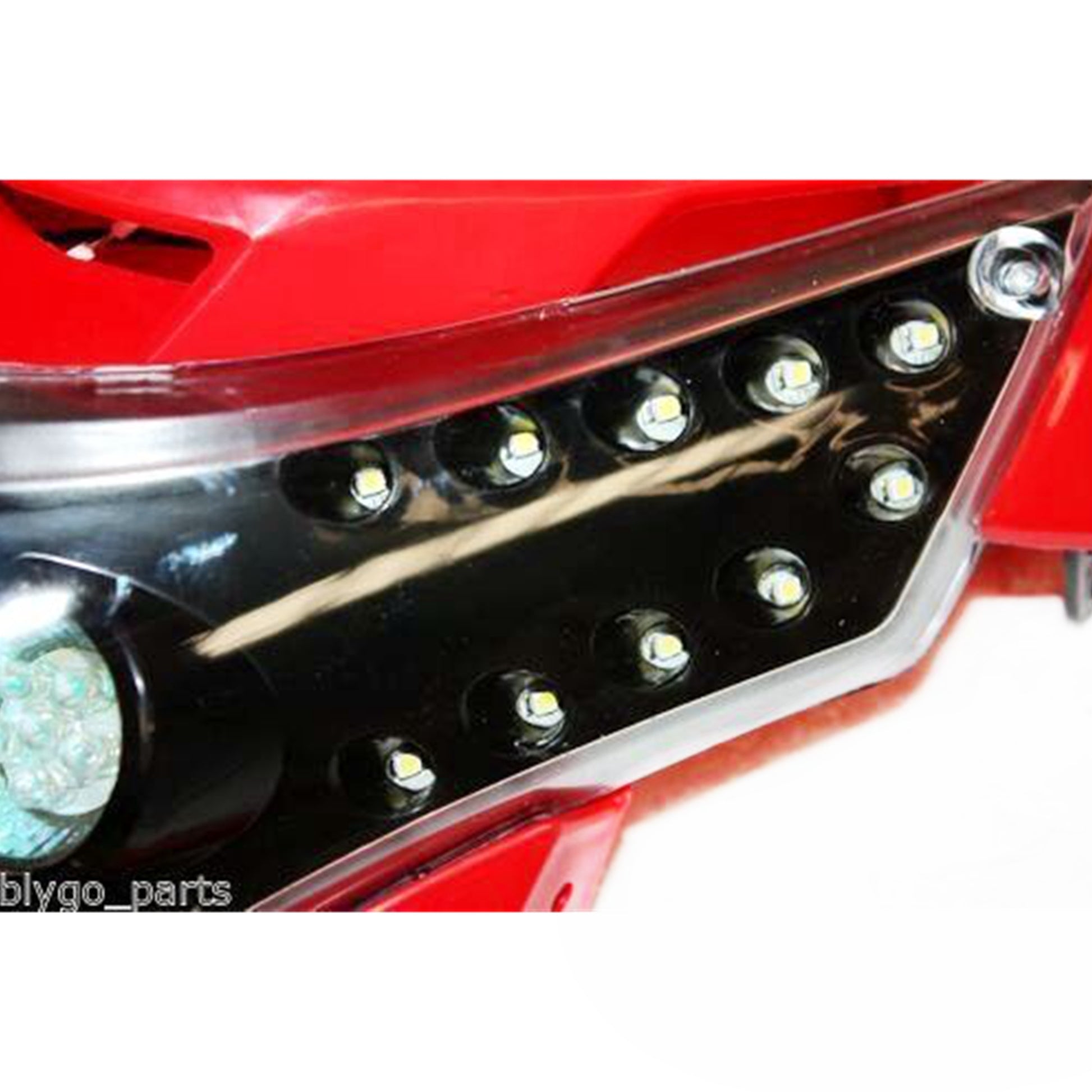 RED Rec Reg LED Head Light Lamp+ Strip PIT Trail Dirt Motrocycle Motorcross Bike