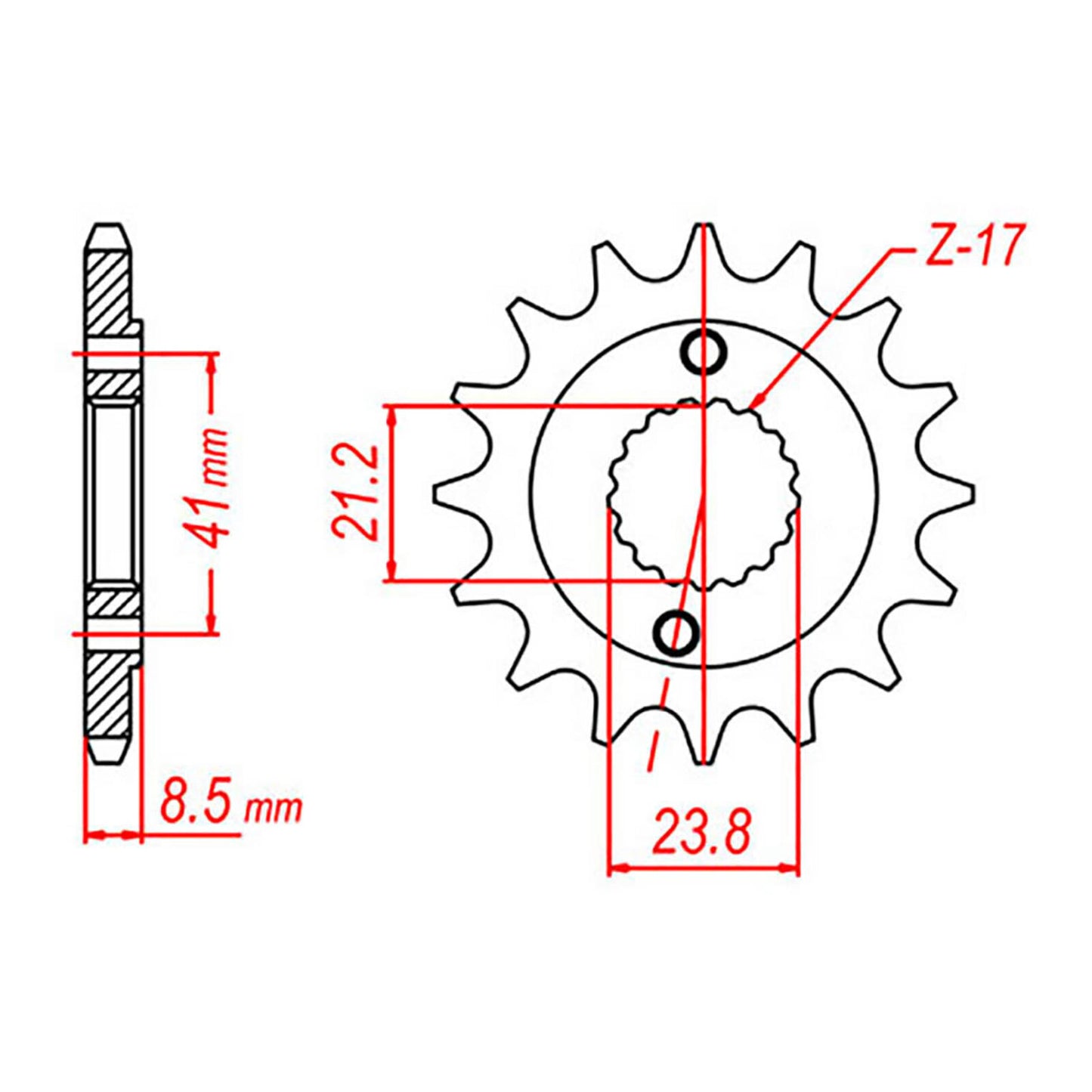 MTX 1322 Steel Front Sprocket #520 (14T) (10-587-14)