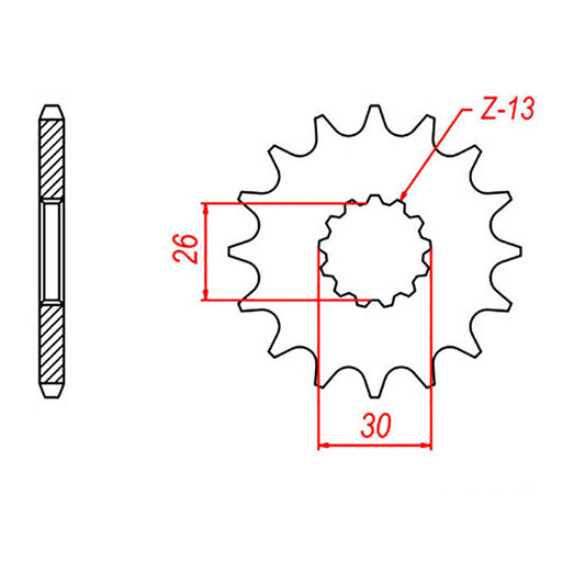 MTX 1180 Steel Front Sprocket #530 (18T) (10-TR1-18)