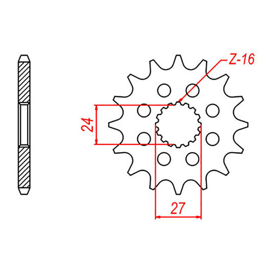 MTX 423 Steel Front Sprocket #530 (16T) (10-423-16)