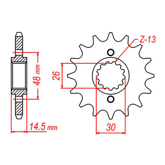 MTX 339 Steel Front Sprocket #530 (17T) (10-438-17)