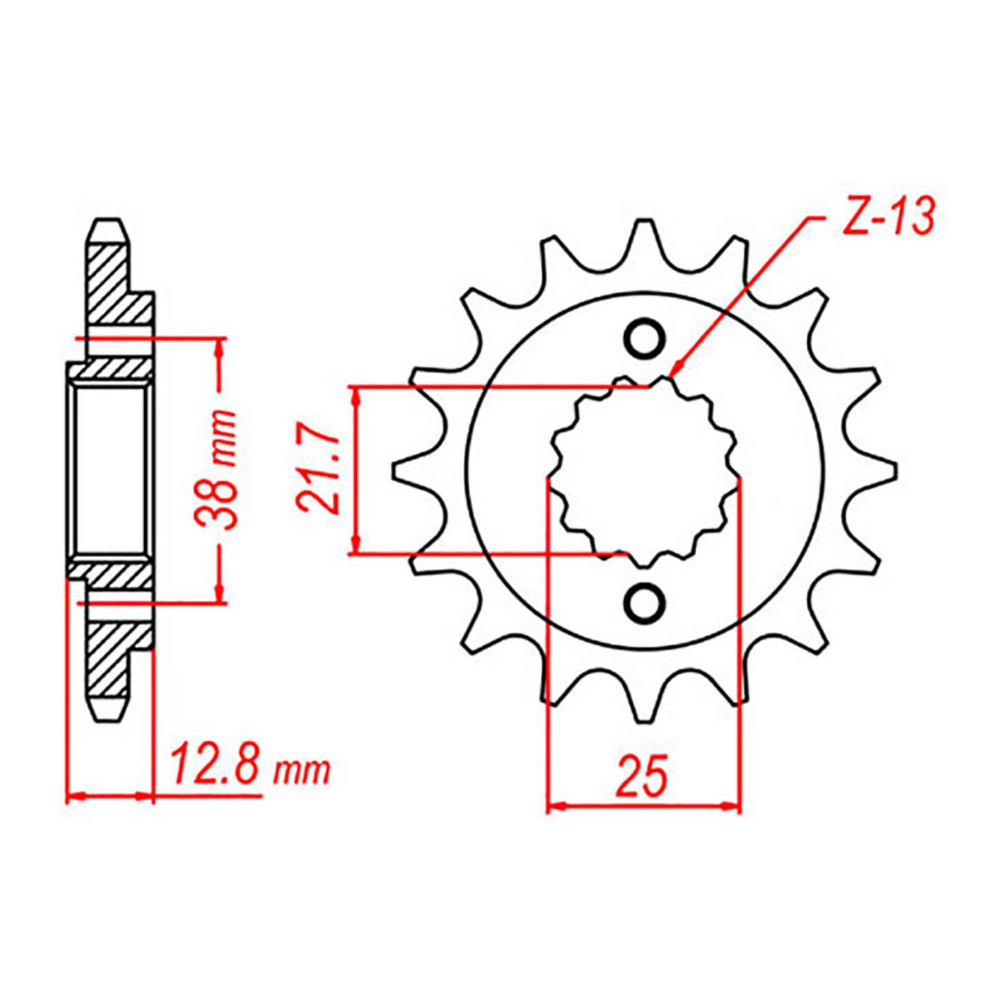 MTX 511 Steel Front Sprocket #520 (16T) (10-163-16)