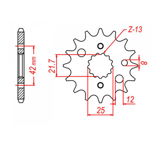 MTX 519 Steel Front Sprocket #530 (15T) (10-169-15)