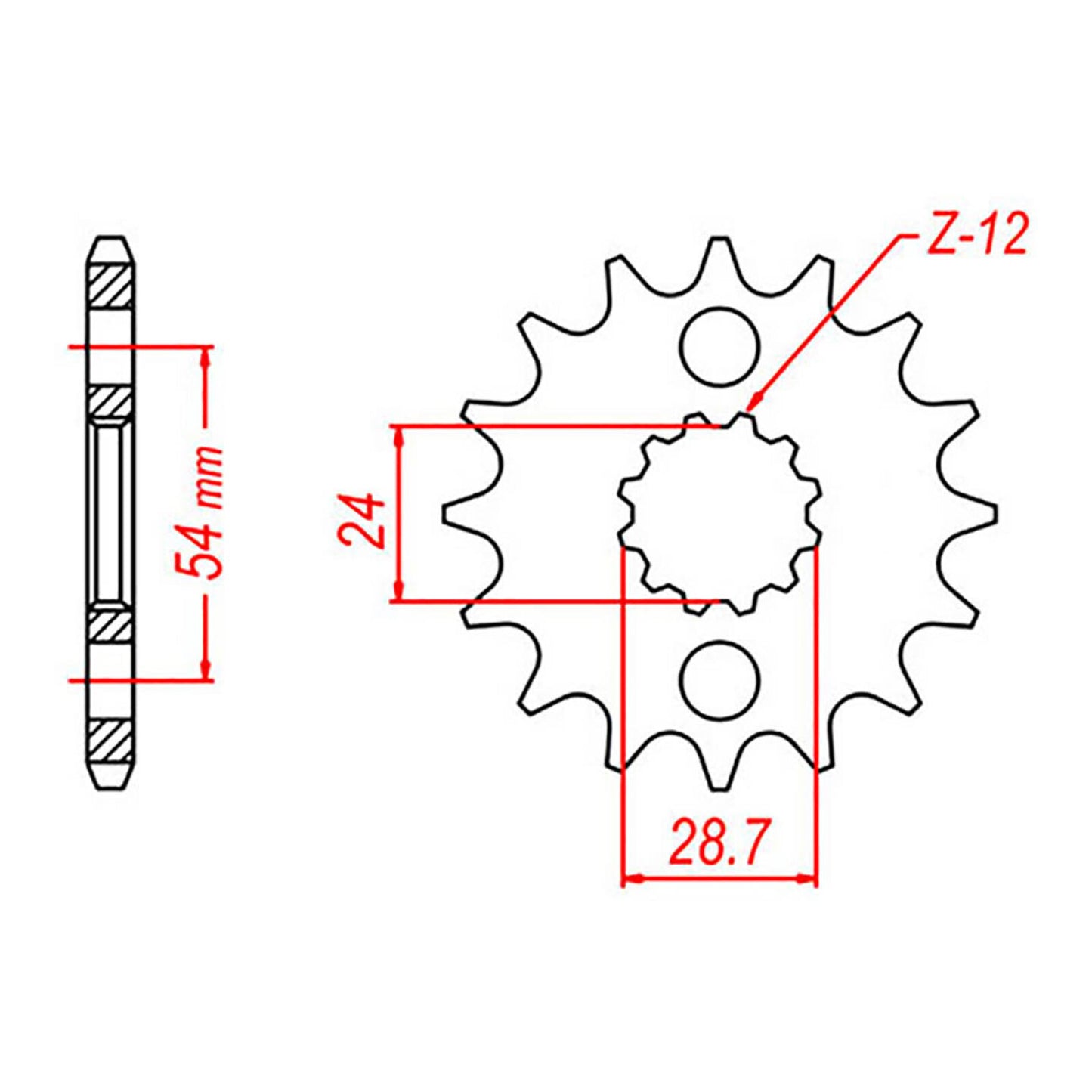 MTX 517 Steel Front Sprocket #530 (17T) (10-106-17)