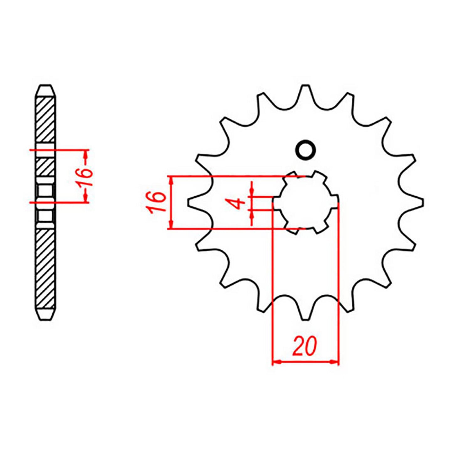 MTX 546 Steel Front Sprocket #420 (15T) (10-517-15)