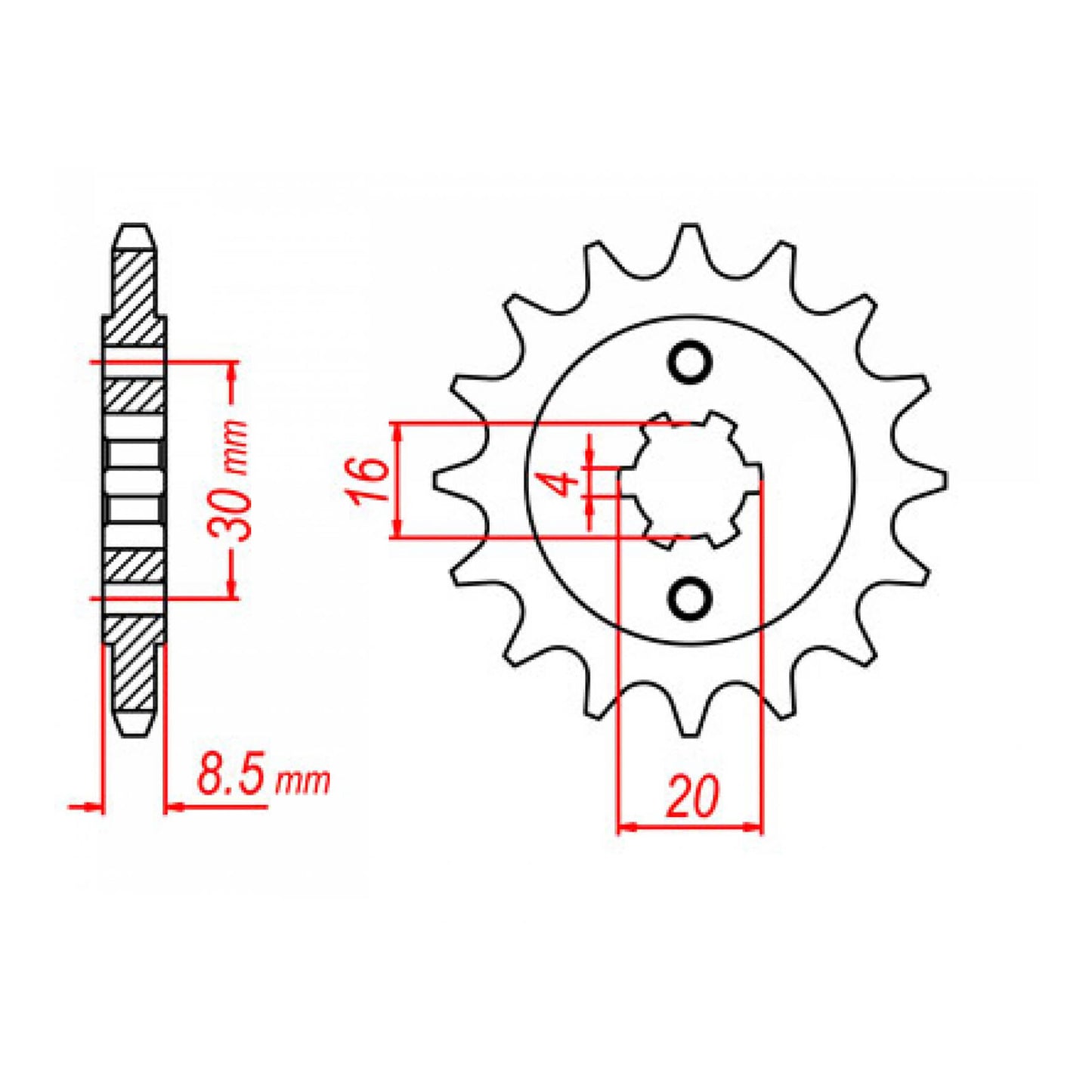 MTX 718 Steel Front Sprocket #520 (13T) (10-HQ4-13)