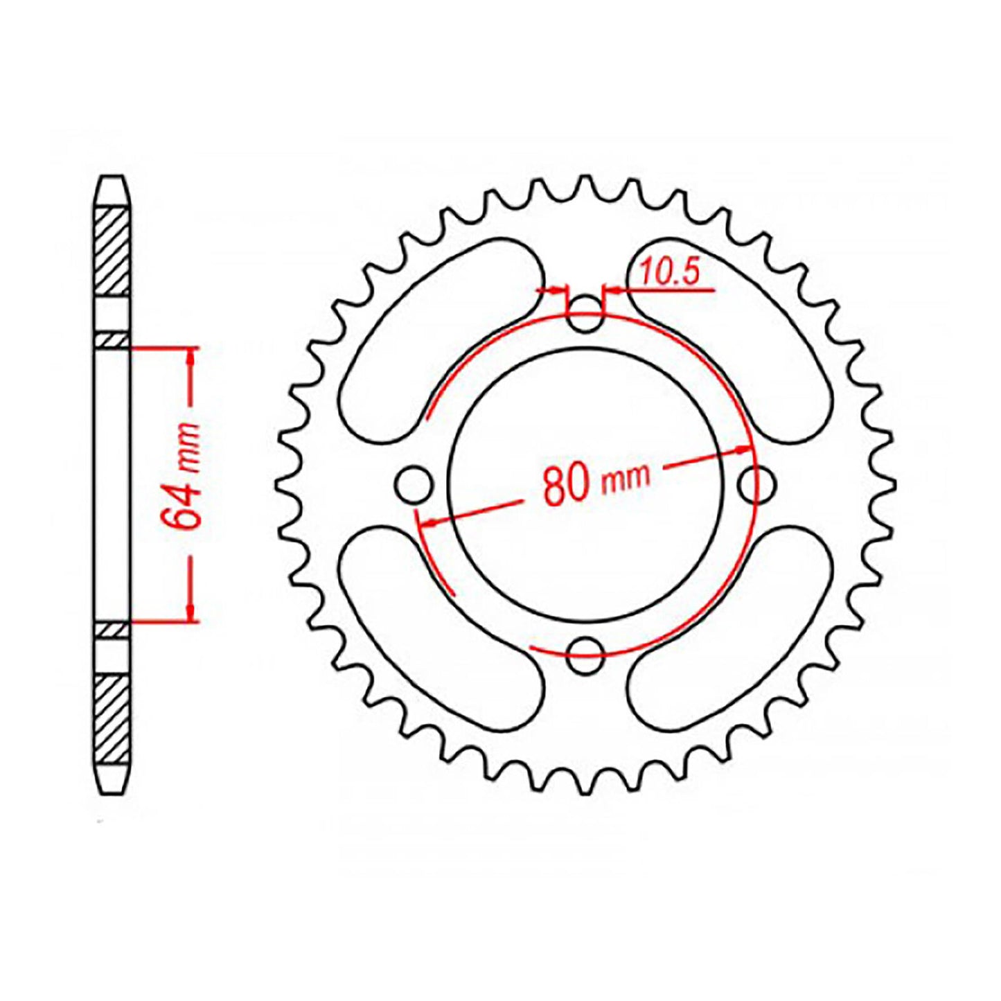 MTX 1910 Steel Rear Sprocket #520 (32T)