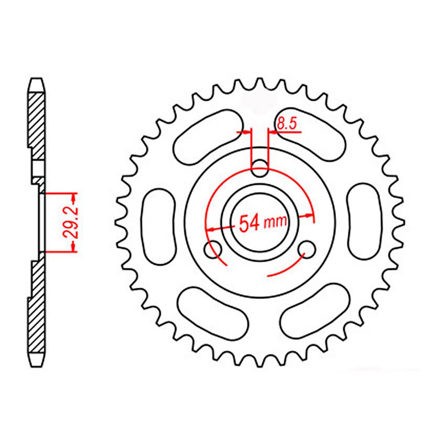 MTX 255 Steel Rear Sprocket #420 (37T) (11-120-37)