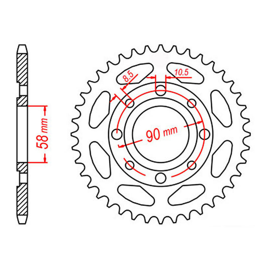 MTX 269 Steel Rear Sprocket #428 (52T) (11-437-52)