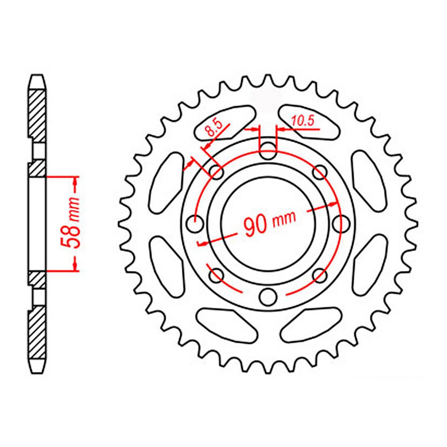 MTX 269 Steel Rear Sprocket #428 (60T) (11-437-60)