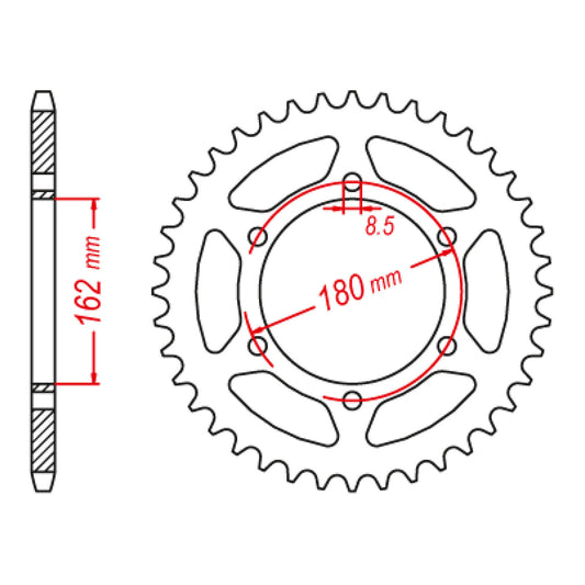 MTX 1786 Steel Rear Sprocket #520 (48T) (11-406-48)