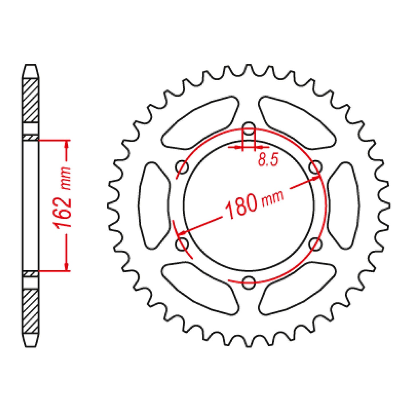 MTX 1786 Steel Rear Sprocket #520 (50T) (11-406-50)
