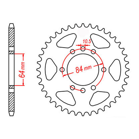 MTX 1826 Steel Rear Sprocket #520 (41T) (11-220-41)