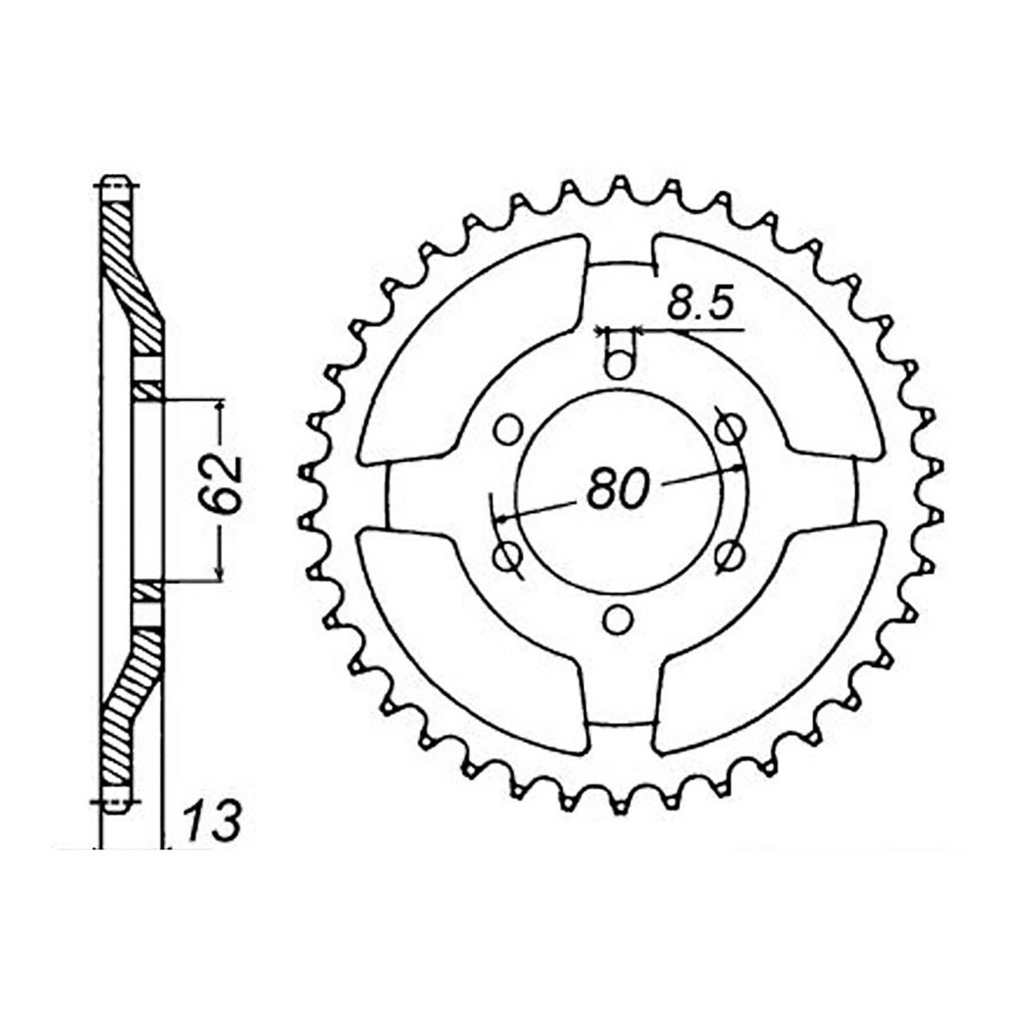 MTX 1869 Steel Rear Sprocket #428 (50T) (11-1KH-50)
