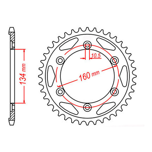 MTX 1306 Steel Rear Sprocket #530 (41T) (11-MCJ-41)