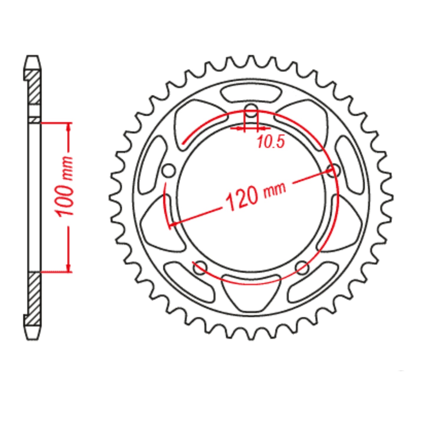 MTX 713 Steel Rear Sprocket #525 (41T) (11-713-41)