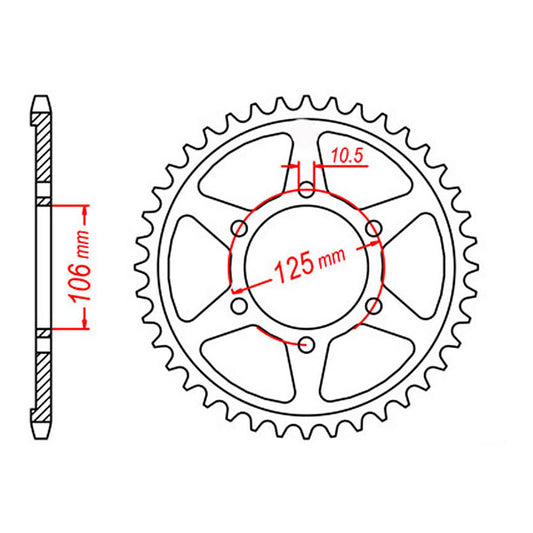 MTX 2014 Steel Rear Sprocket #525 (50T) (11-TR4-50)
