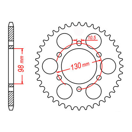 MTX 483 Steel Rear Sprocket #630 (35T) (11-118-35)